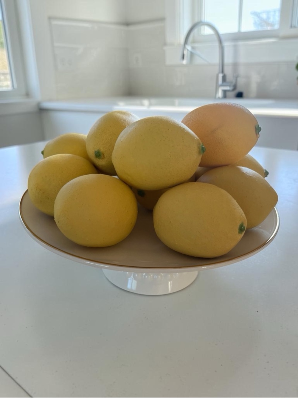 Set of Fake Lemons for Kitchen Decor - 12 Pieces
